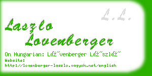 laszlo lovenberger business card